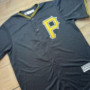 Pittsburgh Pirates Jersey Mens‎ Large Black MLB Majestic Cool Base Harrison 5